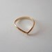 14K Gold Filled Hammered V Ring