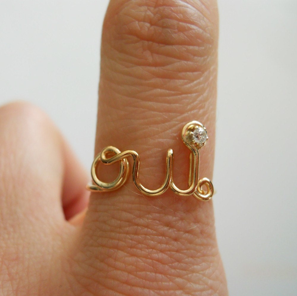 Oui Ring 14K Gold Filled - with cz