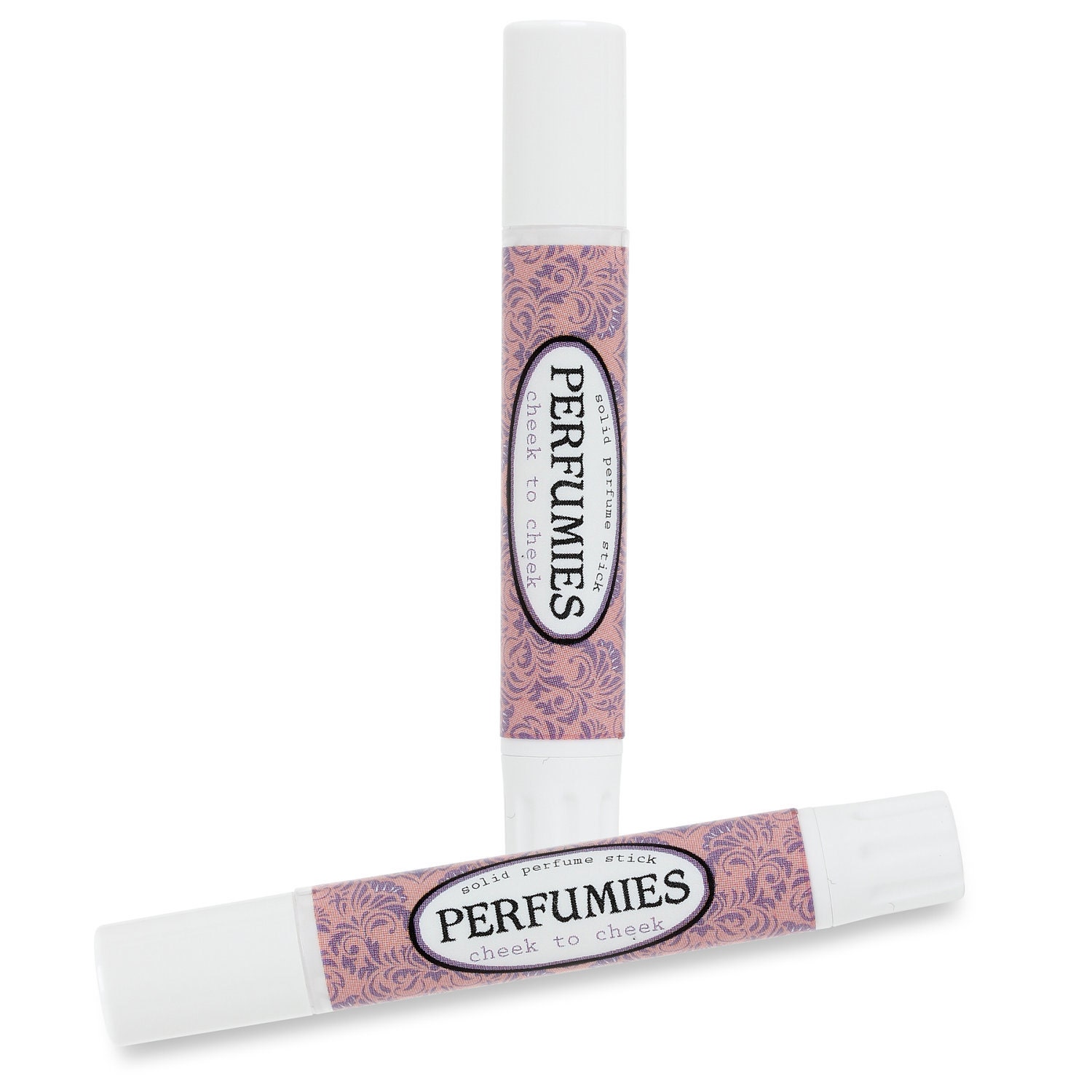 Solid Perfume Stick - CHEEK TO CHEEK: Handmade Travel Size Fragrance - tangerine, bergamot, apple, peaches, berries, rose, jasmine, vanilla