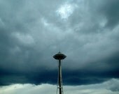 Stormy Space Needle Print