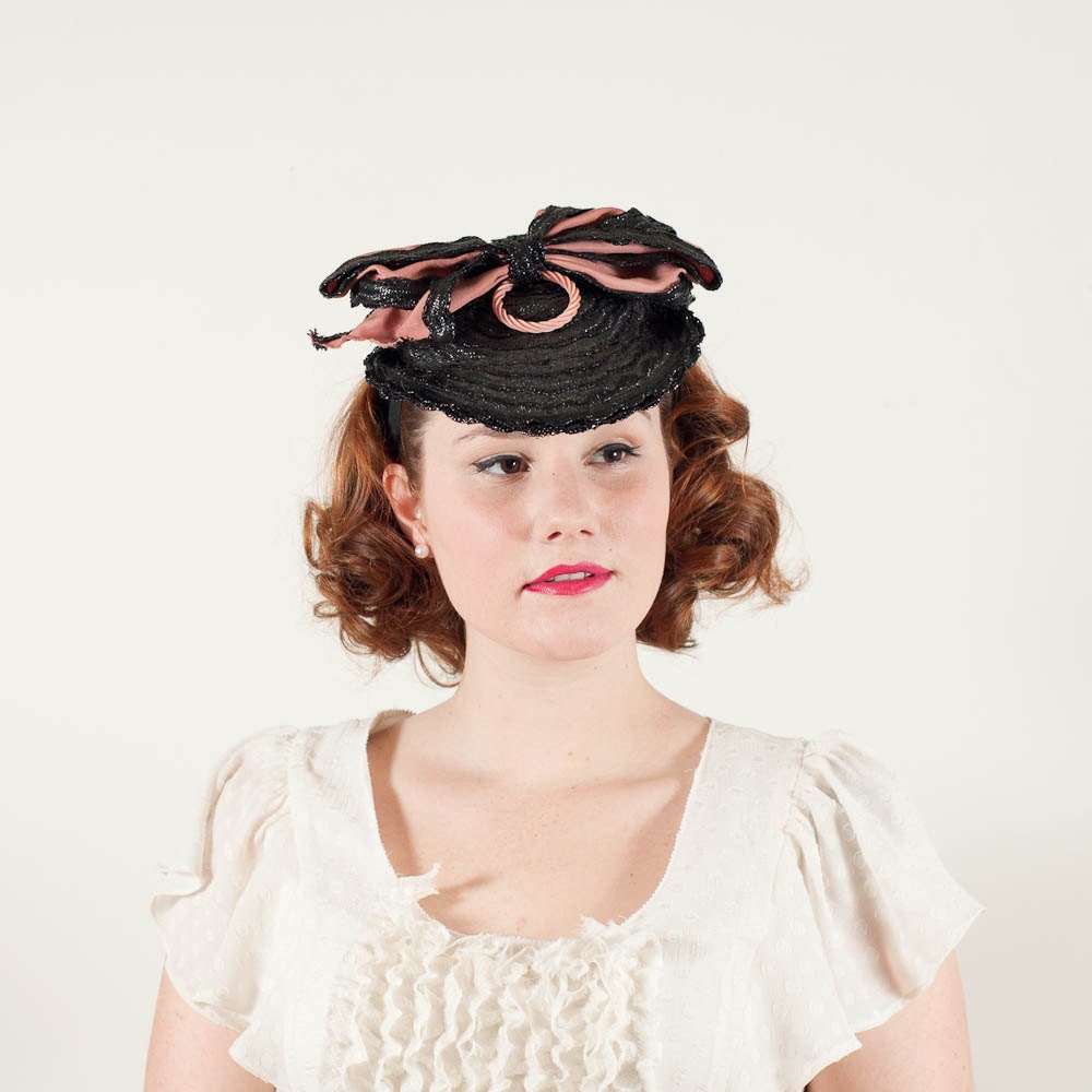 reserved / vintage 1940s hat / tilt hat / Birthday Girl