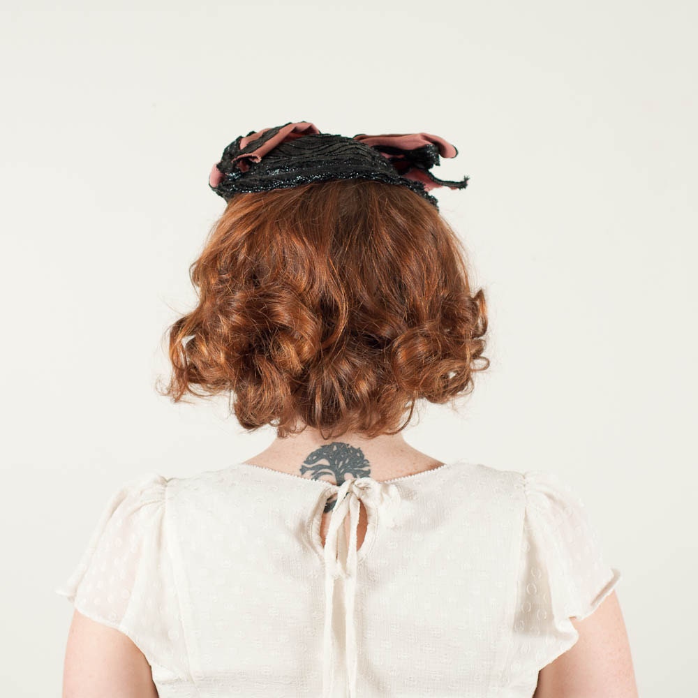 reserved / vintage 1940s hat / tilt hat / Birthday Girl
