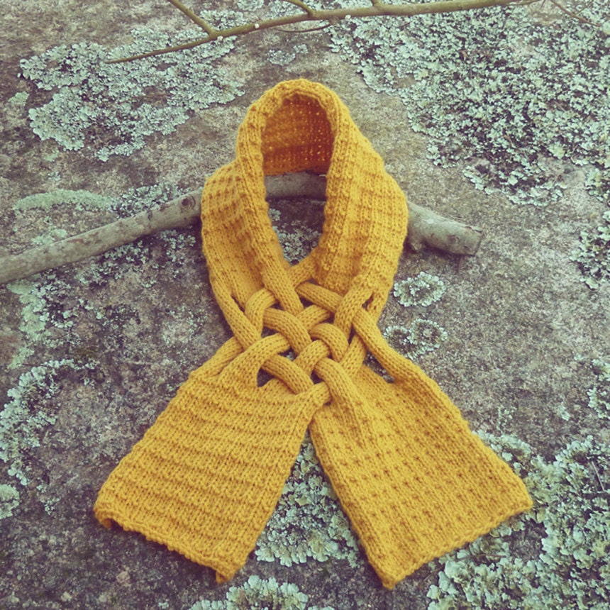 Knit Scarf PDF Pattern Weave - PDF ebook how to easy Knit Pattern - unisex pattern