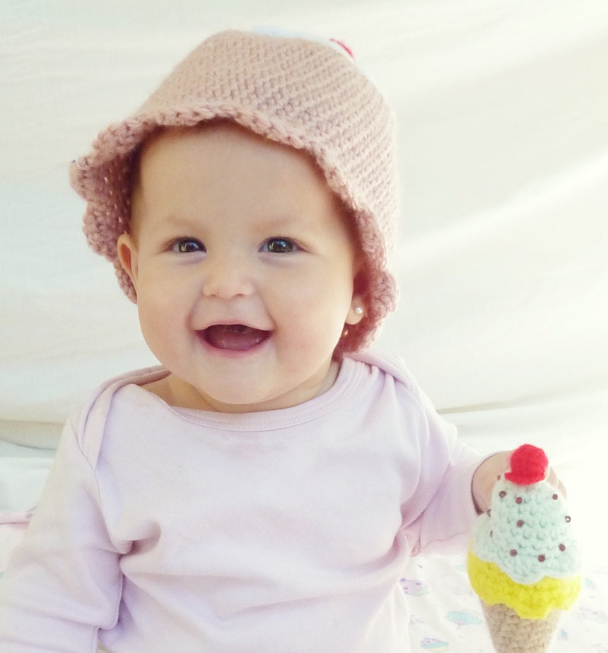 Crochet Amigurumi Pattern Ice Cream toy, rattle, baby mobile  PDF ebook - sweet cute kawaii - Beginner Crochet  amigurumi pdf pattern