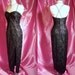 Vintage Party Dress - Jessica McClintock Cocktail Sequin Wiggle Bombshell Vamp Maxi -- For Size Small to Medium Vamp Vixens