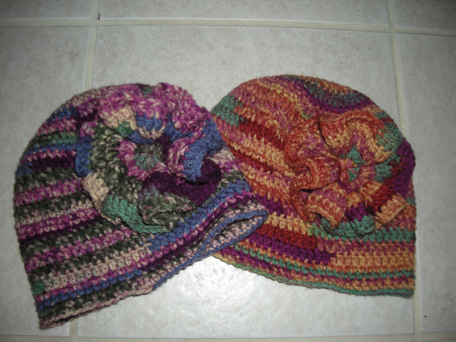 Decorative Child's Crochet Hat - Single Flower or Visor
