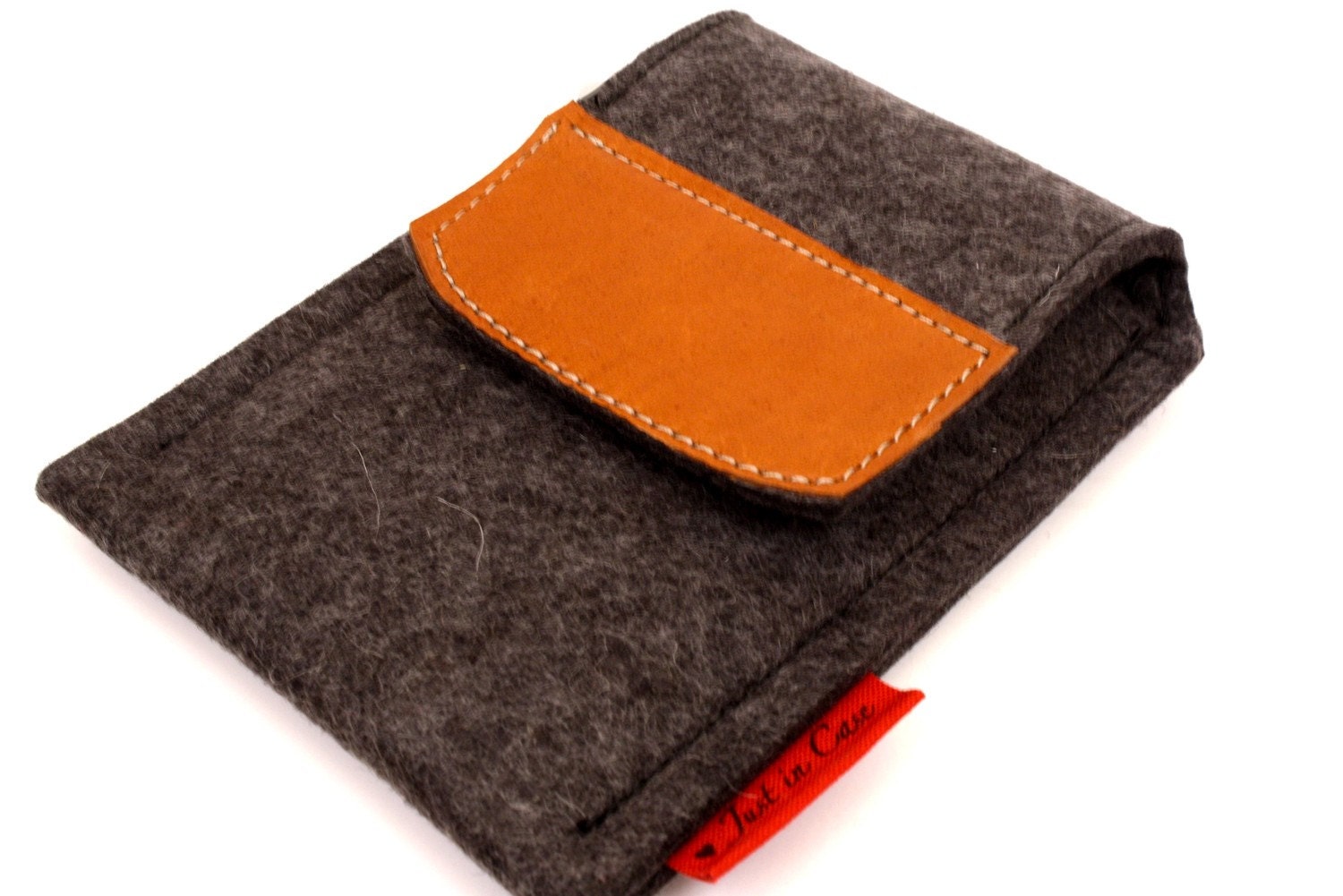 IPhone iPod Wool Felt and Leather Case in  Anthracite