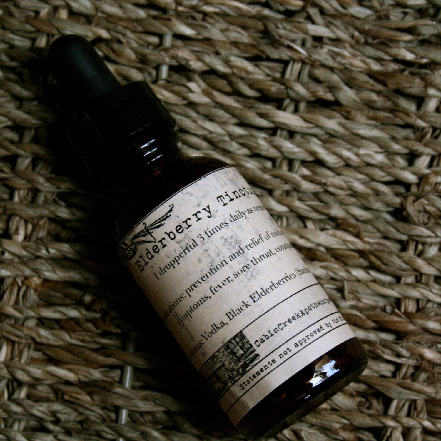 Black Elderberry (Sambucus nigra) Tincture 2 oz. Organic