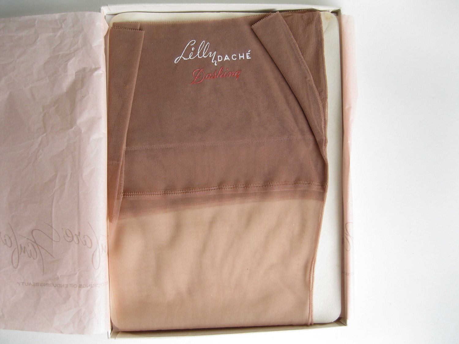 Vintage Seamed Stockings Lilly Dache Cuban Heel Bridal Lingerie Fashions NOS 1940s