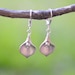 Silver Calla Lily Flower Petal and Pearl Dangle Earrings