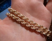Sterling Silver Plated and Gold Double Spiral Necklace