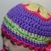 African Flower Cap, Baby Hat, Crochet Baby Hat, Baby Girl, African Flower Hat, Purple,  Scalloped Trim, 0 to 3 months, READY TO SHIP