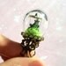 Green Ring "A Little Prince Frog want a kiss" - Ring engagement with terrarium