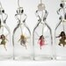Little greenFairy. Spring ornament. Miniature under glass bell.