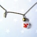 Necklace Zen Goldfish. Miniature in Bottle. Terrarium necklace.