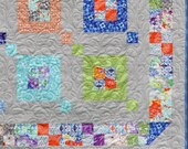 25% Off Coupon Code - Modern Quilt Pattern PDF INSTANT DOWNLOAD - Fair & Square - Sizes Crib to Queen-  Layer Cake or Jelly Roll -  Easy