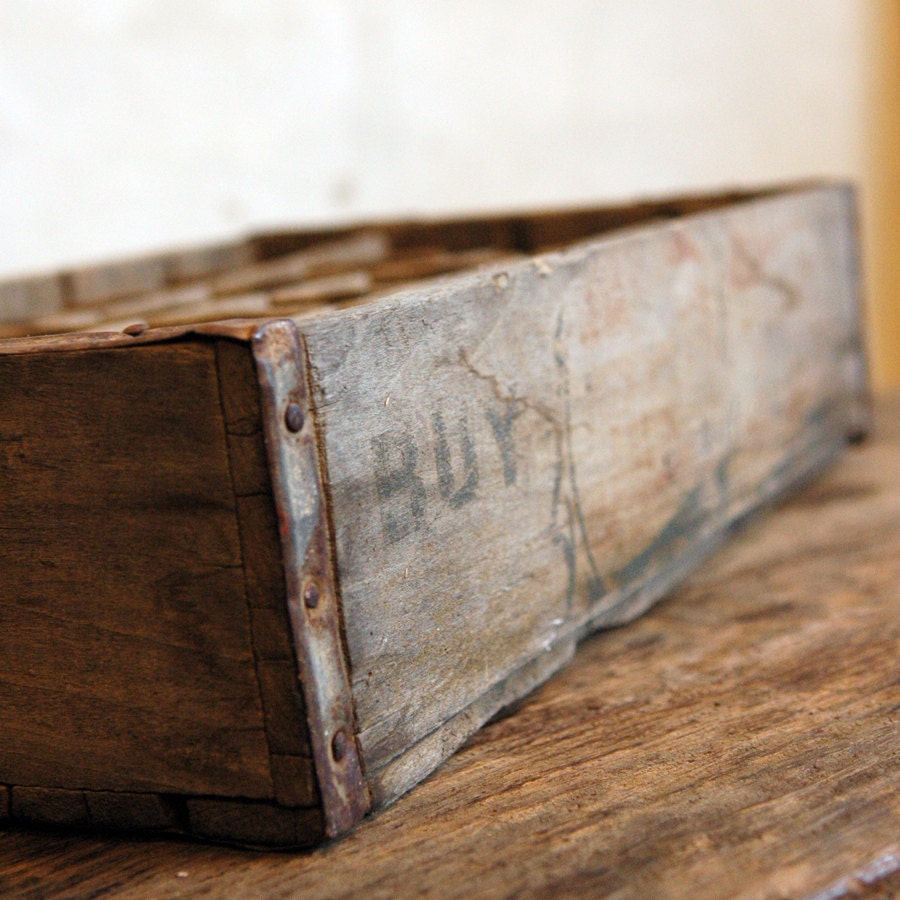 Vintage Soda Wood Crate // Divide & Store