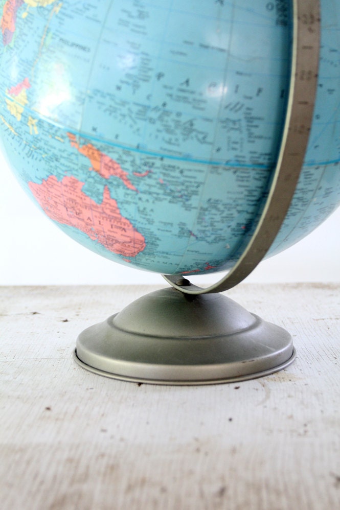 Mid Century World Globe // 1950s Repogle World Globe