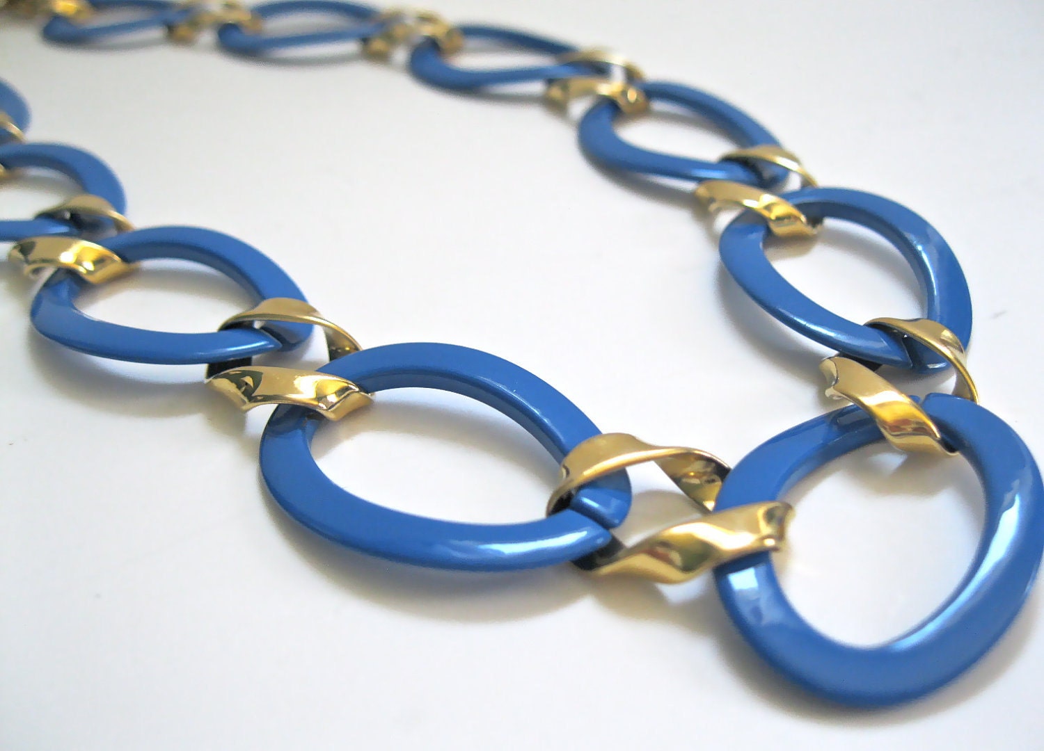 blue monet vintage necklace