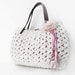 new season bag-white summer bag- Handbag Celebrity Style With Genuine Leather Straps / Handles shoulder bag-crochet bag-hand made