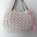 new season bag-white summer bag- Handbag Celebrity Style With Genuine Leather Straps / Handles shoulder bag-crochet bag-hand made