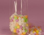 Medium Clear Cellophane Bags - Set of 50 - for Party Favors, Holiday Cookies, Candy and Treats