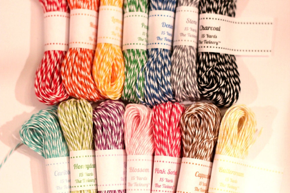 Bakers Twine Sampler Pack Fabulous Bunches (15 yards each of 14 colors) - 210 yards total