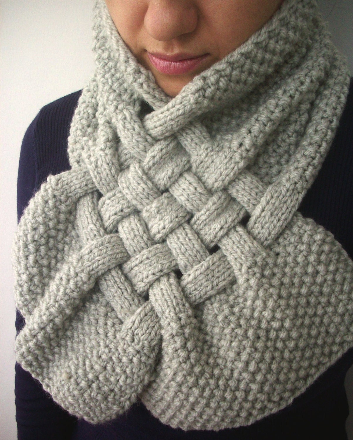 ETSY Free Shipping-Gray Scarf