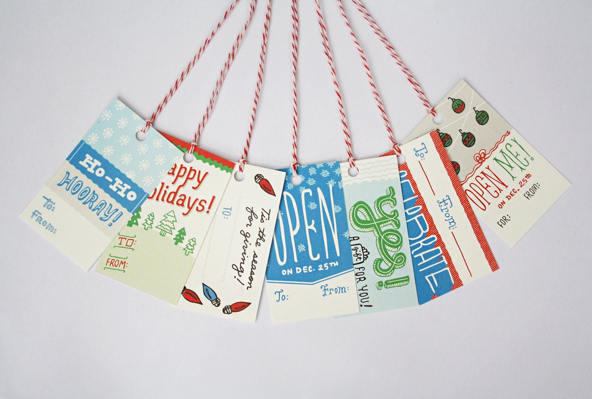 Set of 14 Holiday Gift Tags