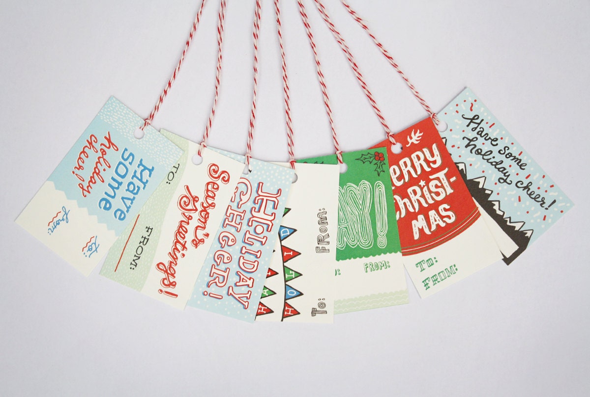 Set of 14 Holiday Gift Tags