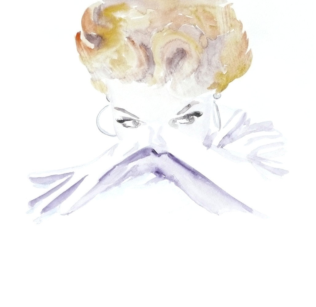 Original Watercolor Painting 13x19 artwork woman fashion illustration home wall decor wall art contemporary modern love fine art portrait