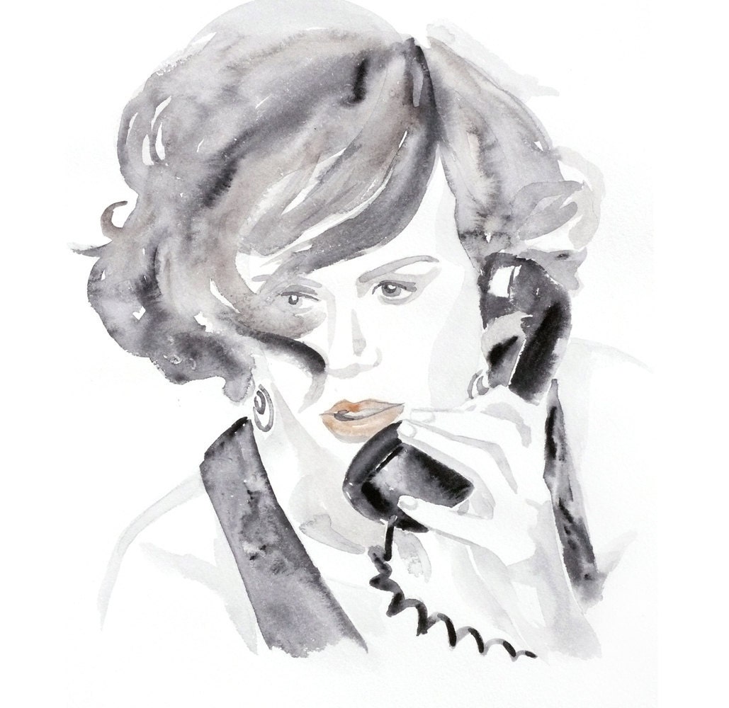 Original Watercolor Painting 13x19 artwork woman fashion illustration home wall decor wall art contemporary modern love fine art portrait