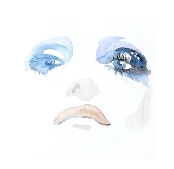 Original Watercolor Painting 13x19 artwork woman fashion illustration home wall decor wall art contemporary modern love fine art portrait