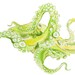Octopus Original Watercolor painting fine art artwork wall home decor ocean sea animal illustration 13x19