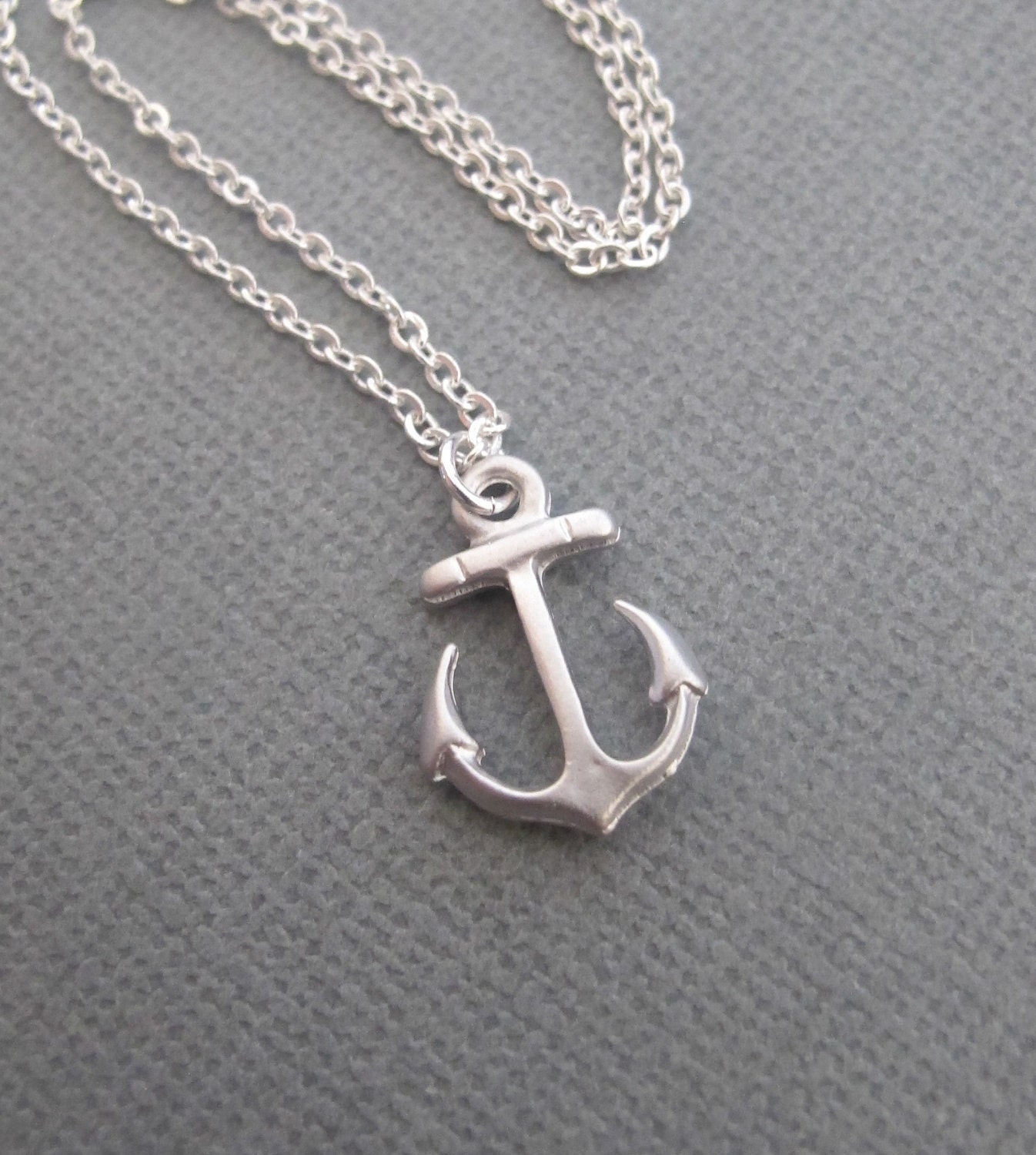 Silver Anchor necklace.