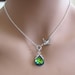 Peacock Aqua Sphinx and Sparrow sterling silver necklace