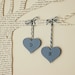 Unique Anniversary Gift: Celebrate Your Favorite Memory, Printed Paper Tree with Hanging Hearts in Blue