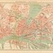 1895 Original Antique City Map of Altona and the German City State of Hamburg
