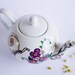 Teapot  Floral Tea Party in Spring Garden - painted ceramics