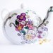 Teapot  Floral Tea Party in Spring Garden - painted ceramics