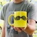 Moustache Coffee Mug hand painted cup - for him