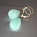 Amazonite Gemstone Earrings with Antique Brass Handmade