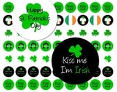 INSTANT DOWNLOAD St. Patrick's Day Irish Kiss Me Printable Digital File for Kisses Candy Label Stickers Il_170x135
