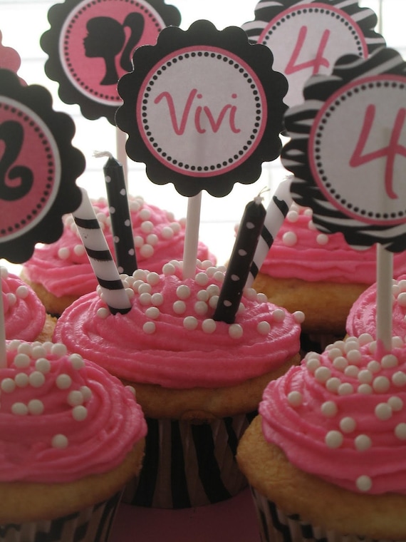 Barbie Printable Party - Vintage Barbie Silhouette Birthday Party Printable DIY Personalized Decor Il_570xn
