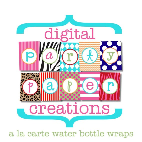 Bubble Bottle Printable Wrappers A La Carte from Party Paper Creations Shop Il_570xn