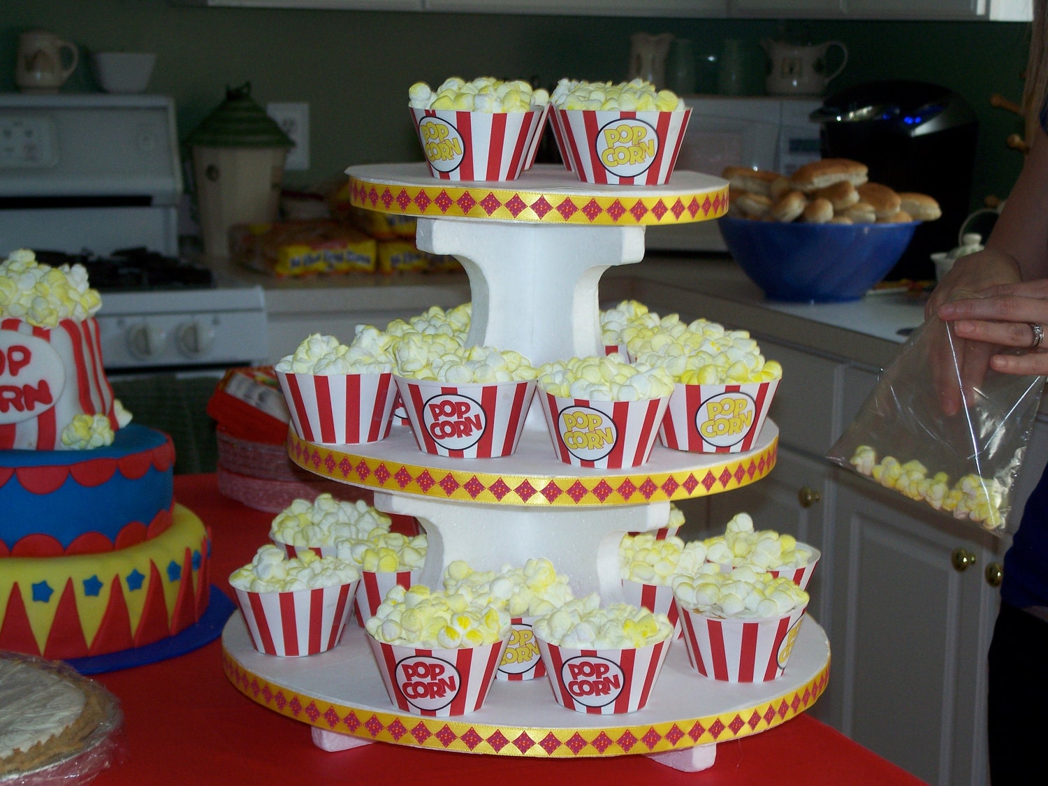 INSTANT DOWNLOAD Movie Popcorn Box Cupcake Wrappers Digital Printable PDF File