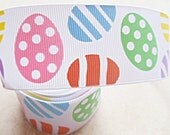 Pastel Easter Eggs 1.5" grosgrain ribbon Il_170x135