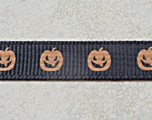 Halloween Jackolanterns printed on black 3/8" grosgrain ribbon Il_170x135