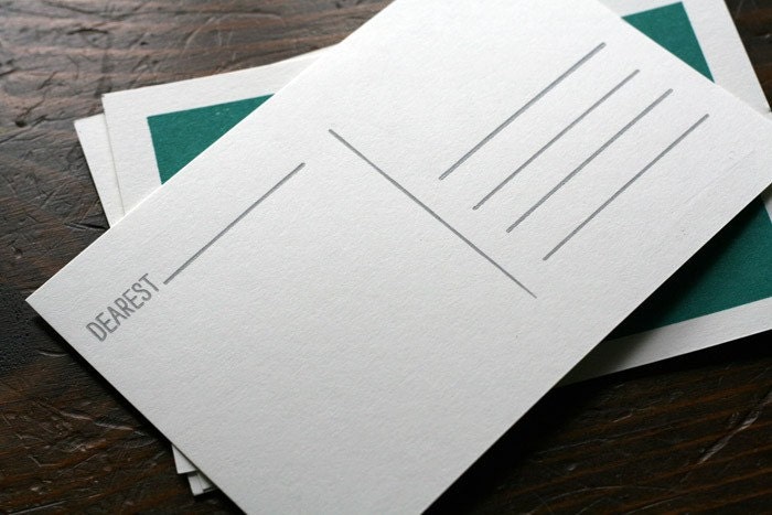 I Like You / Letterpress Printed Postcard