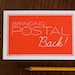 Bringing Postal Back Letterpress Printed Postcard